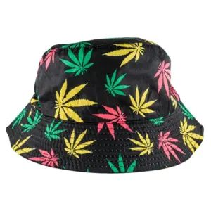 Bucket Hat Weed Pattern Rasta