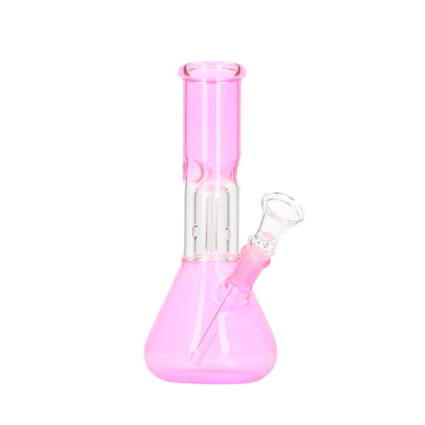 Glass Percolator Bong 22 cm Pink
